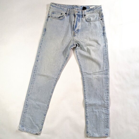 & Denim Straight-Leg, Light-wash, High-rise DenimJeans, Size 31 - Picture 1 of 16